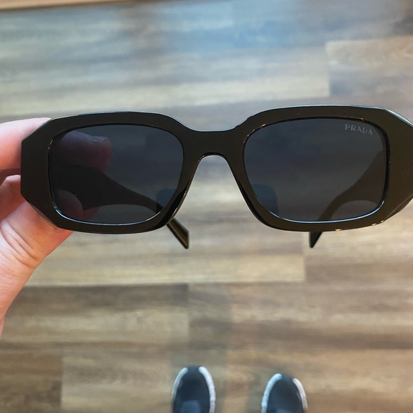 Prada Black Geometric Sunglasses - Picture 1 of 8